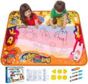 Gifter - מתנות לכל אירוע לבן Large Water Drawing Mat, Mess Free Doodle Mat, Girls Boys Age 2 3 4 5+ Toy Gift