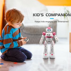 Gifter - מתנות לכל אירוע לבן Smart Robot Toys Remote Control Robot Gift for Girls kid's Companion Intelligent