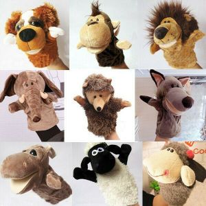 Gifter - מתנות לכל אירוע לבן Cute Cartoon Animal Doll Kids Glove Hand Puppet Soft Plush Toys Story Telling 