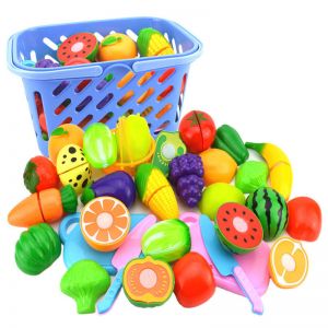 Gifter - מתנות לכל אירוע לבן 1 SET Fruit Vegetable Cutting Kitchen Knife Fun Toy Gift Tools For Baby Kids LOT