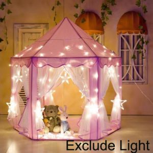Gifter - מתנות לכל אירוע לבת Girls Pink Princess Castle Cute Playhouse Children Kids Play Tent Outdoor Toys