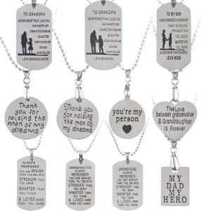 Gifter - מתנות לכל אירוע מתנות למשפחה  Family Fashion Charm Pendant Necklace Heart Pet Dog Paw Jewelry Mom Dad Daughter