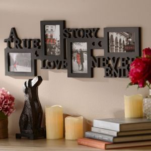 Gifter - מתנות לכל אירוע מתנות למשפחה  Photo Frame Wall Home Decor Picture Family Collage "A Love Story" Romantic Gift
