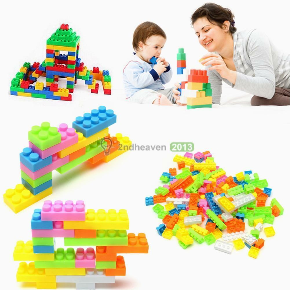 Gifter - מתנות לכל אירוע לבן 144Pcs Plastic Puzzle Building Blocks Bricks Children Kids Educational Toy Gift