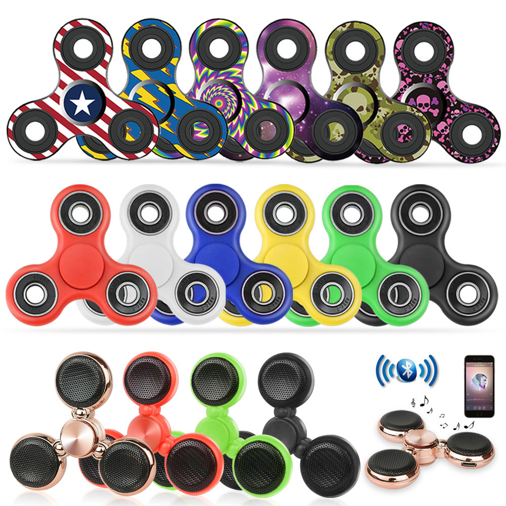 Gifter - מתנות לכל אירוע לבן Tri Fidget Hand Spinner Focus Desk Toy EDC ADHD Autism KIDS ADULT US STOCKING