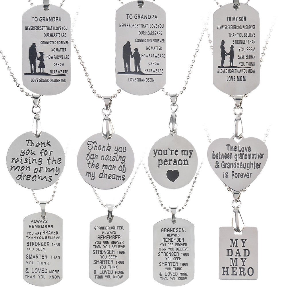 Gifter - מתנות לכל אירוע מתנות למשפחה  Family Fashion Charm Pendant Necklace Heart Pet Dog Paw Jewelry Mom Dad Daughter
