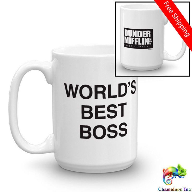 Gifter - מתנות לכל אירוע מתנות לקולגות World's Best Boss The Office Coffee Mug Office Work Gift Tea Mug Ceramic cups